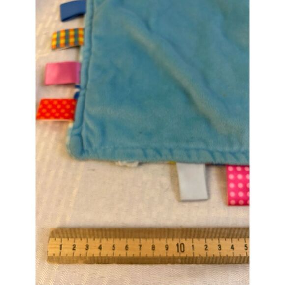 Taggies crib toy security blanket cars bikes planes (missing 1 taggie) 12x12" - Picture 4 of 6